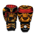 Japanese Samurai Warrior Mask Print Boxing Gloves