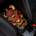 Japanese Samurai Warrior Mask Print Car Center Console Cover