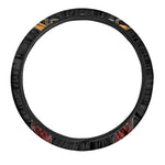 Japanese Samurai Warrior Mask Print Car Steering Wheel Cover