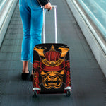 Japanese Samurai Warrior Mask Print Luggage Cover