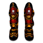 Japanese Samurai Warrior Mask Print Muay Thai Shin Guard