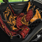 Japanese Samurai Warrior Mask Print Pet Car Back Seat Cover