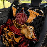 Japanese Samurai Warrior Mask Print Pet Car Back Seat Cover