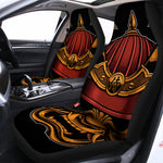 Japanese Samurai Warrior Mask Print Universal Fit Car Seat Covers