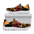 Japanese Samurai Warrior Mask Print White Running Shoes