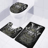 Japanese Samurai Warrior Print 3 Piece Bath Mat Set