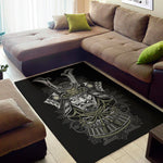 Japanese Samurai Warrior Print Area Rug