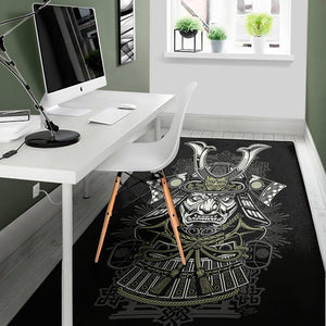 Japanese Samurai Warrior Print Area Rug