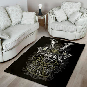 Japanese Samurai Warrior Print Area Rug