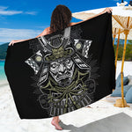 Japanese Samurai Warrior Print Beach Sarong Wrap