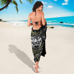 Japanese Samurai Warrior Print Beach Sarong Wrap