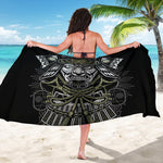 Japanese Samurai Warrior Print Beach Sarong Wrap