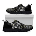 Japanese Samurai Warrior Print Black Running Shoes