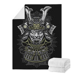 Japanese Samurai Warrior Print Blanket
