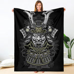 Japanese Samurai Warrior Print Blanket
