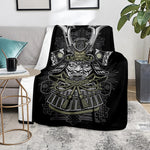 Japanese Samurai Warrior Print Blanket