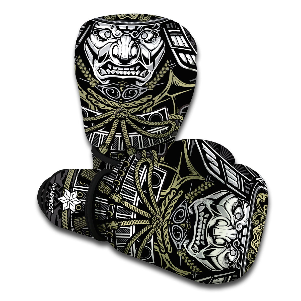 Japanese Samurai Warrior Print Boxing Gloves