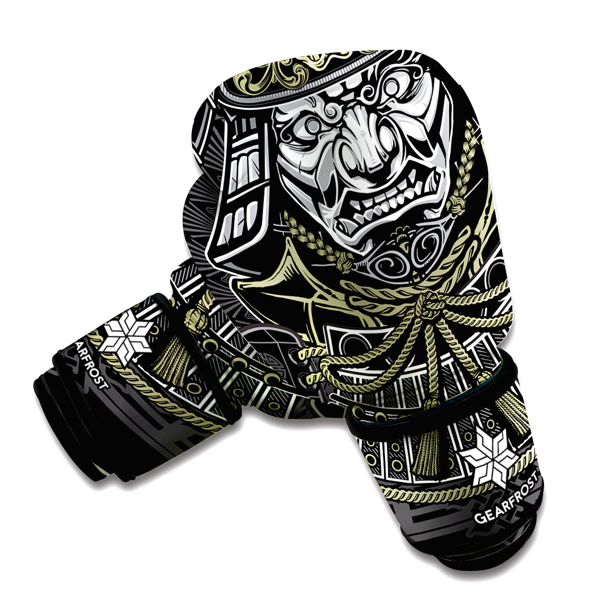 Japanese Samurai Warrior Print Boxing Gloves