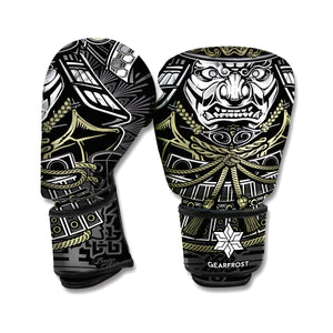 Japanese Samurai Warrior Print Boxing Gloves