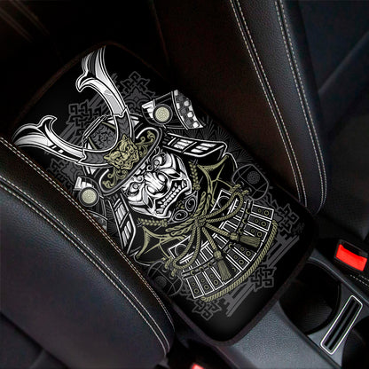 Japanese Samurai Warrior Print Car Center Console Cover