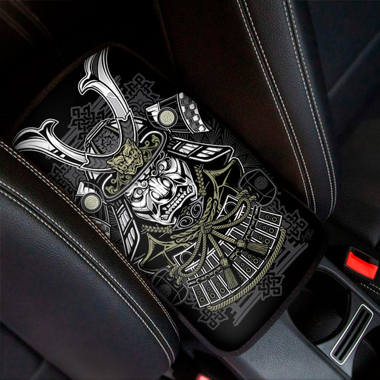 Japanese Samurai Warrior Print Car Center Console Cover