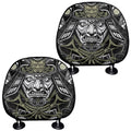 Japanese Samurai Warrior Print Car Headrest Covers