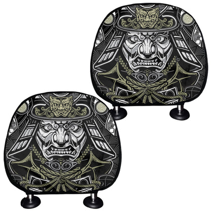 Japanese Samurai Warrior Print Car Headrest Covers