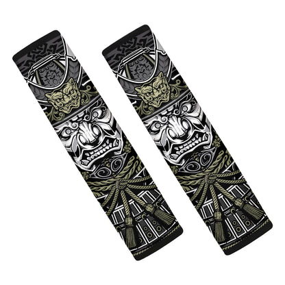 Japanese Samurai Warrior Print Car Seat Belt Covers