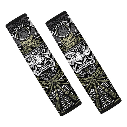 Japanese Samurai Warrior Print Car Seat Belt Covers