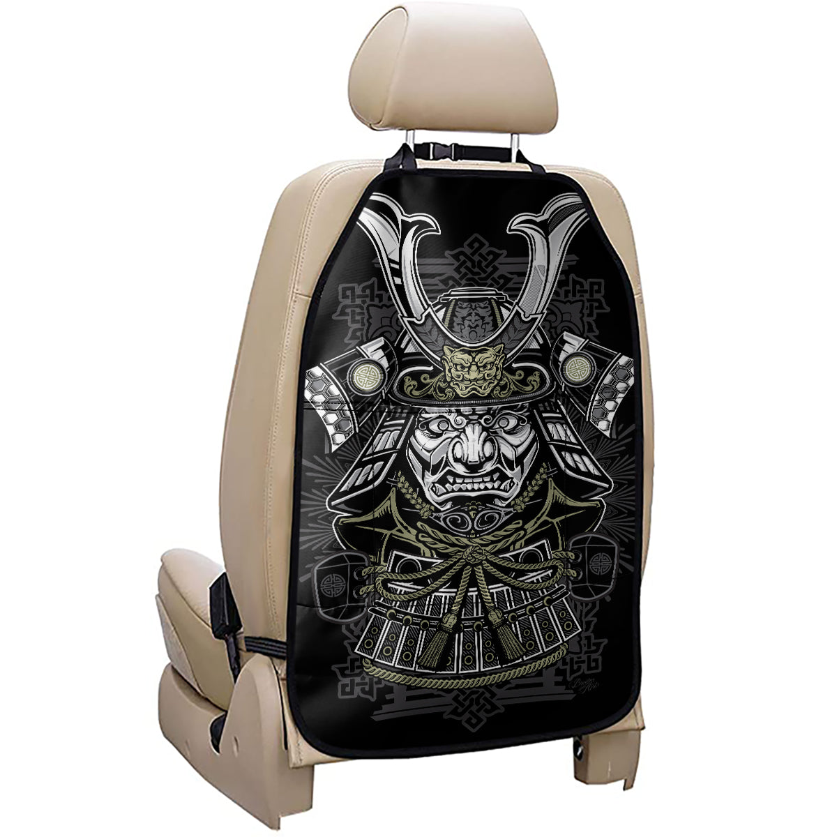 Japanese Samurai Warrior Print Car Seat Organizers