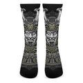 Japanese Samurai Warrior Print Crew Socks