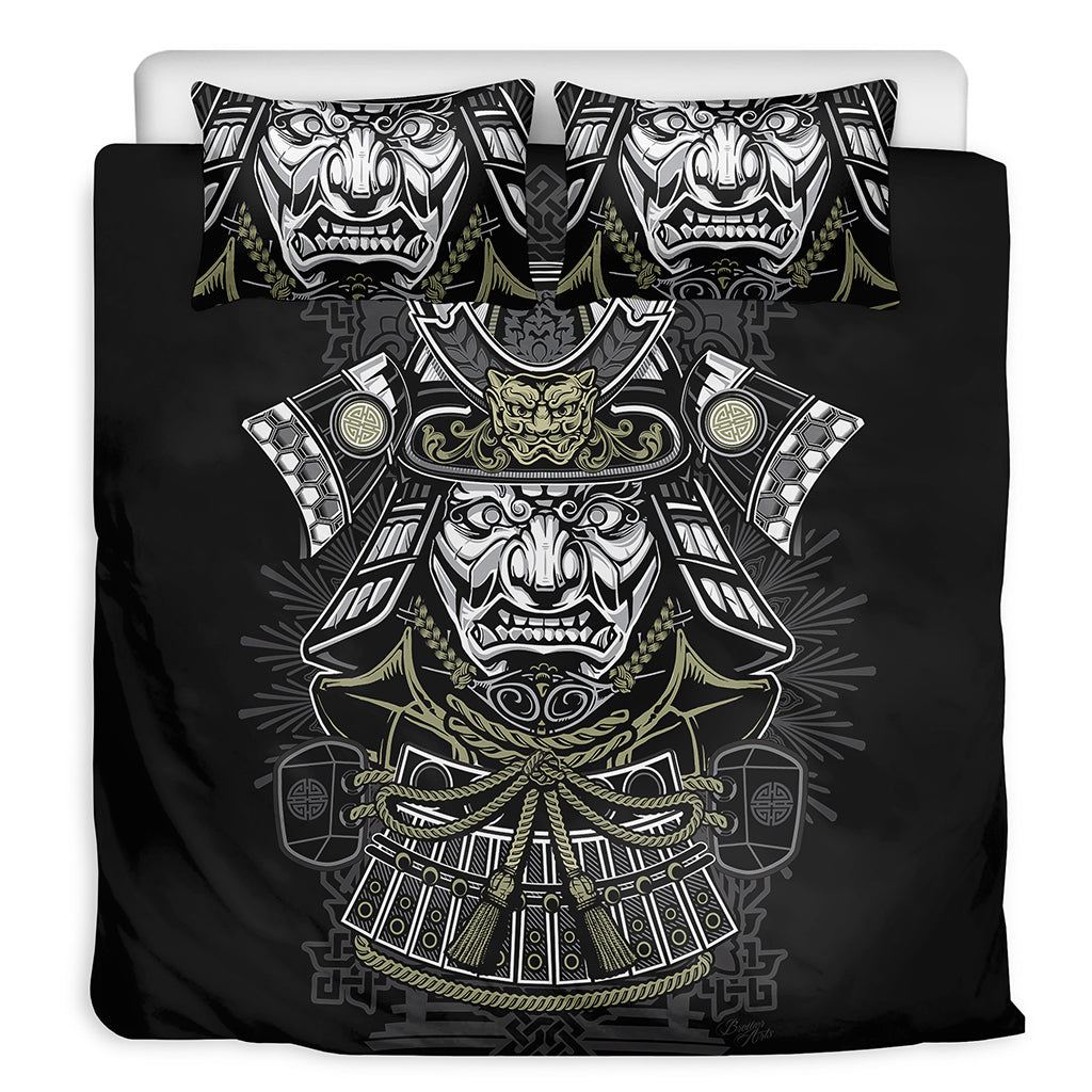 Japanese Samurai Warrior Print Duvet Cover Bedding Set