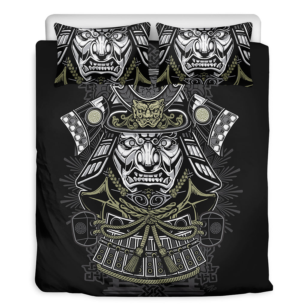 Japanese Samurai Warrior Print Duvet Cover Bedding Set