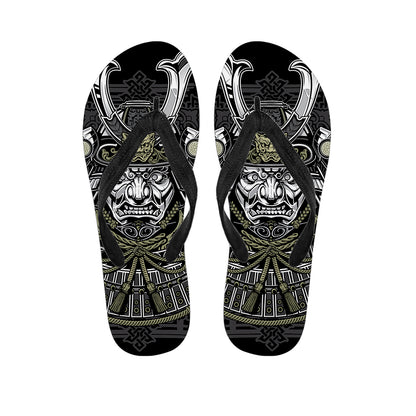 Japanese Samurai Warrior Print Flip Flops