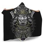Japanese Samurai Warrior Print Hooded Blanket