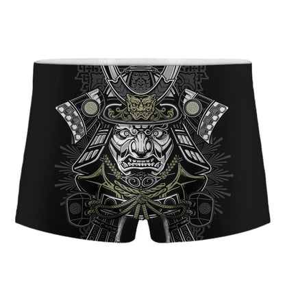 Japanese Samurai Warrior Print Men's Boxer Briefs