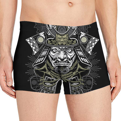 Japanese Samurai Warrior Print Men's Boxer Briefs