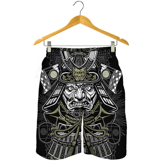 Japanese Samurai Warrior Print Men's Shorts