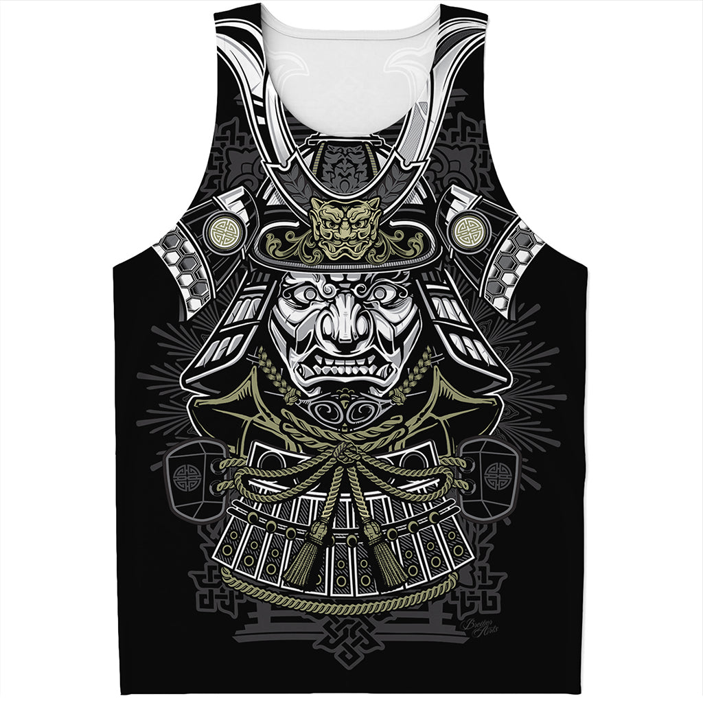 Japanese Samurai Warrior Print Men's Tank Top