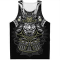 Japanese Samurai Warrior Print Men's Tank Top