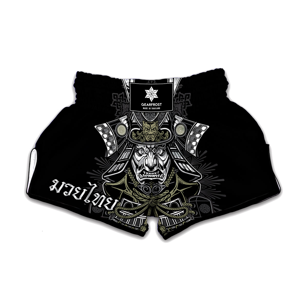 Japanese Samurai Warrior Print Muay Thai Boxing Shorts