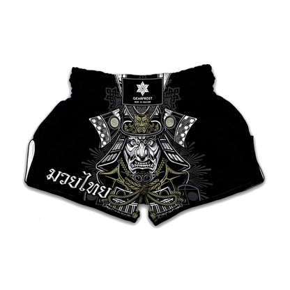 Japanese Samurai Warrior Print Muay Thai Boxing Shorts