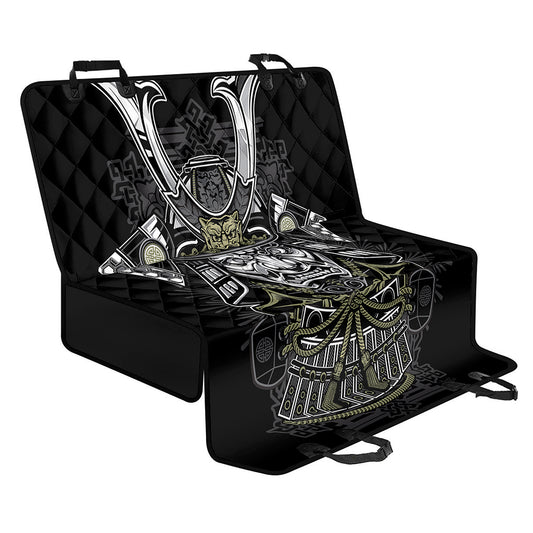 Japanese Samurai Warrior Print Pet Car Back Seat Cover