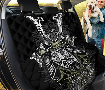 Japanese Samurai Warrior Print Pet Car Back Seat Cover