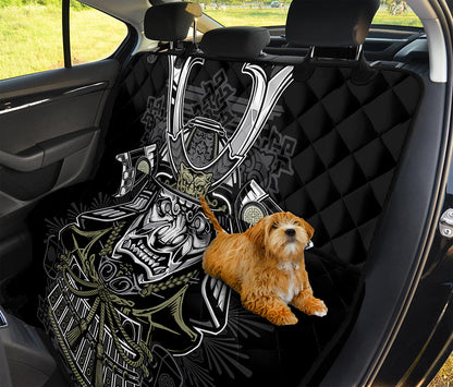 Japanese Samurai Warrior Print Pet Car Back Seat Cover