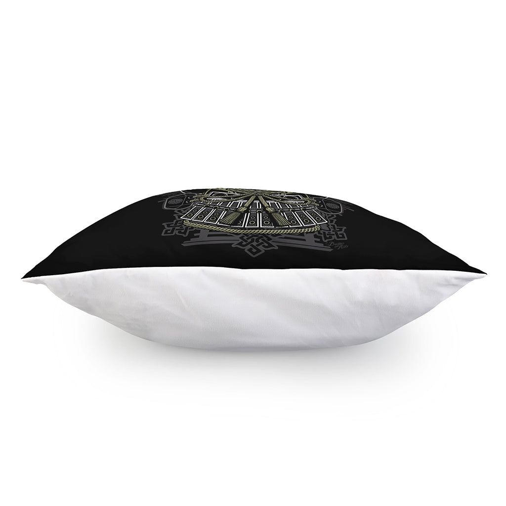 Japanese Samurai Warrior Print Pillow Cover