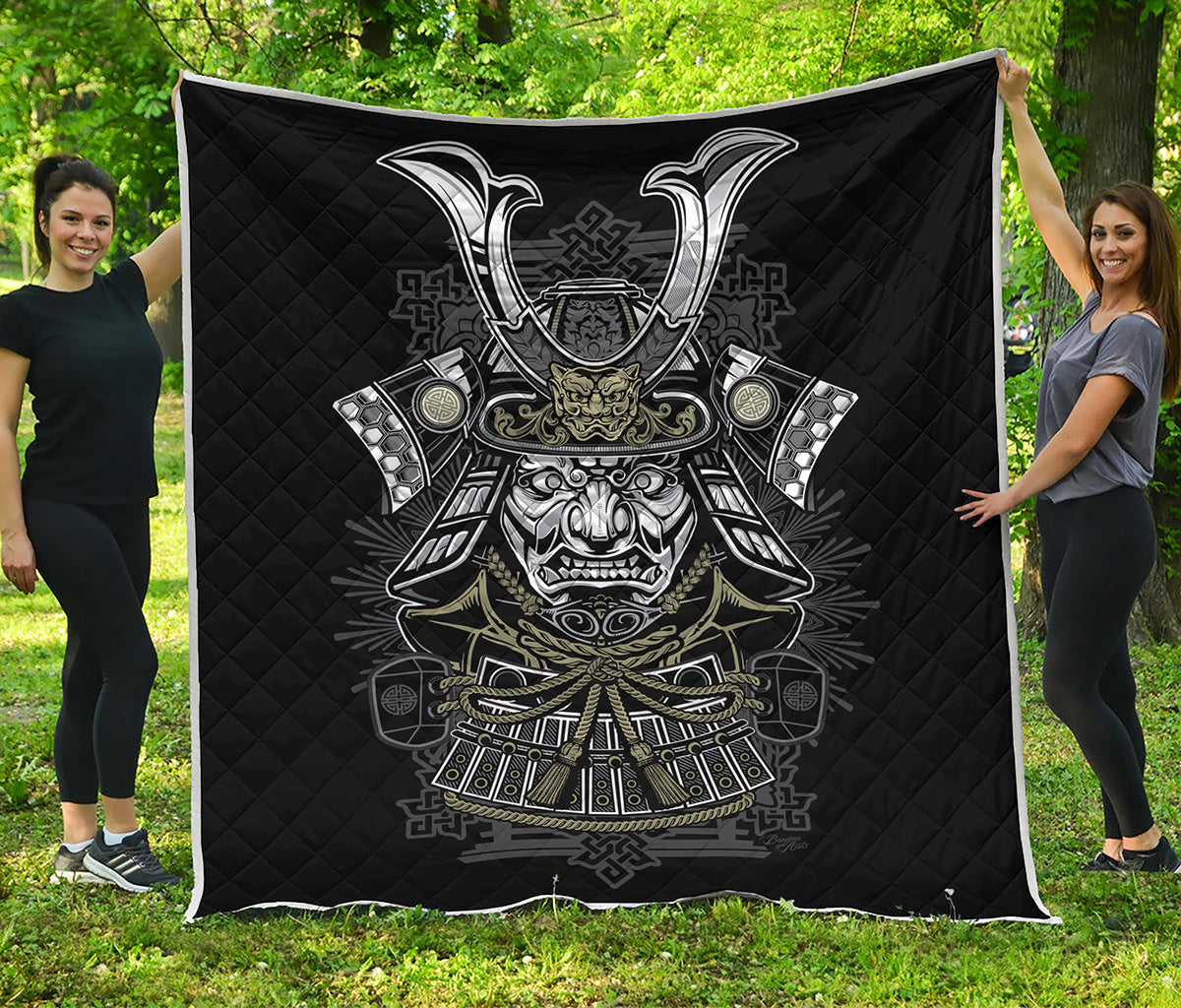 Japanese Samurai Warrior Print Quilt