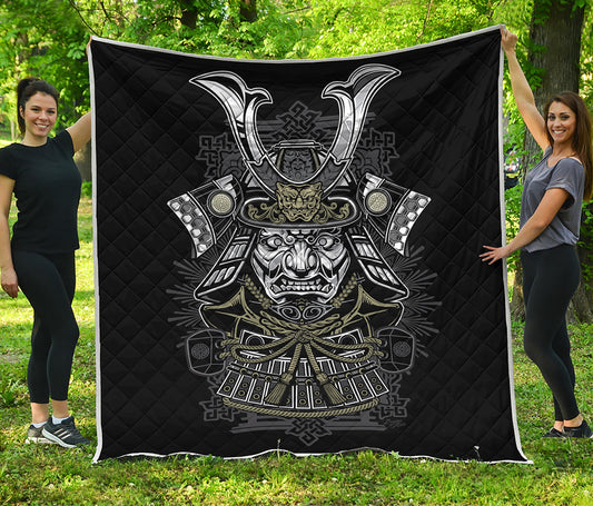 Japanese Samurai Warrior Print Quilt