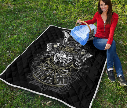 Japanese Samurai Warrior Print Quilt