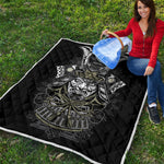 Japanese Samurai Warrior Print Quilt